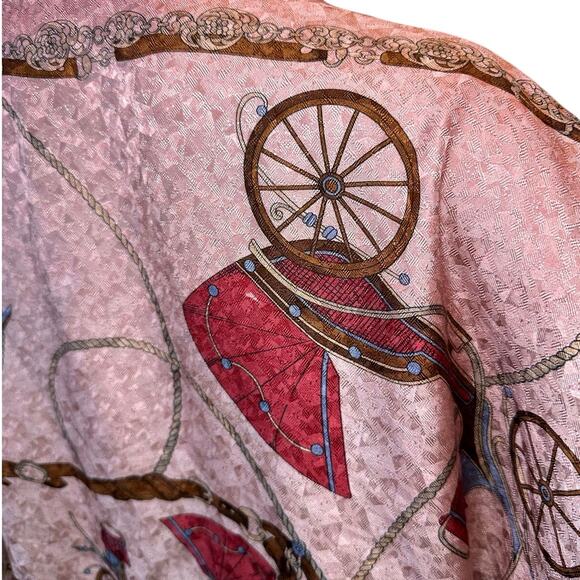 Vintage Designer Italy Silk Cashmere Cardigan Sweater Art-to-Wear Equestrian - Picture 8 of 16